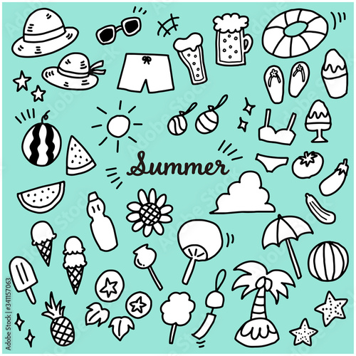 Wallpaper Mural 夏　素材　イラスト Torontodigital.ca