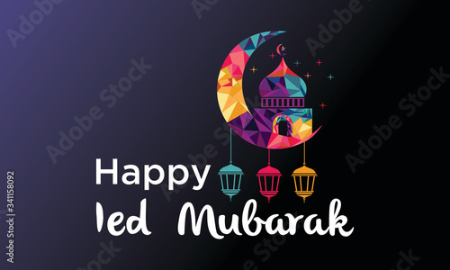 eid mubarak vector background (islamic celebration)