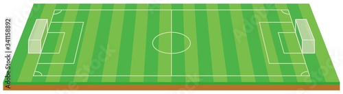 Football (soccer) field. Vector illustration