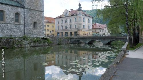 Nice view of church in Slovenia, Kocevje photo