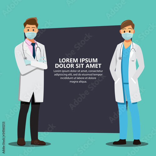 medical doctors team background, healthcare Providers , Vector illustration cartoon character