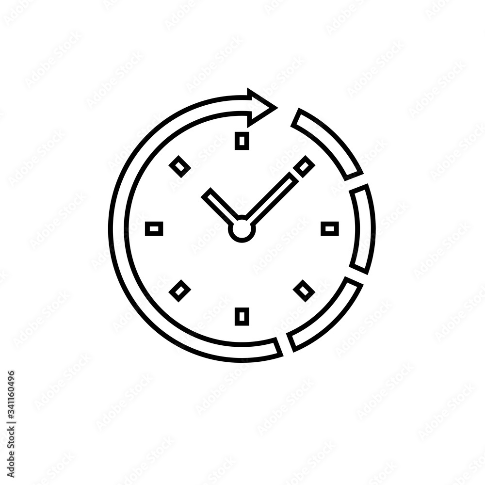 Clock Icon Vector Design Template Clock Icon Vector Design Template