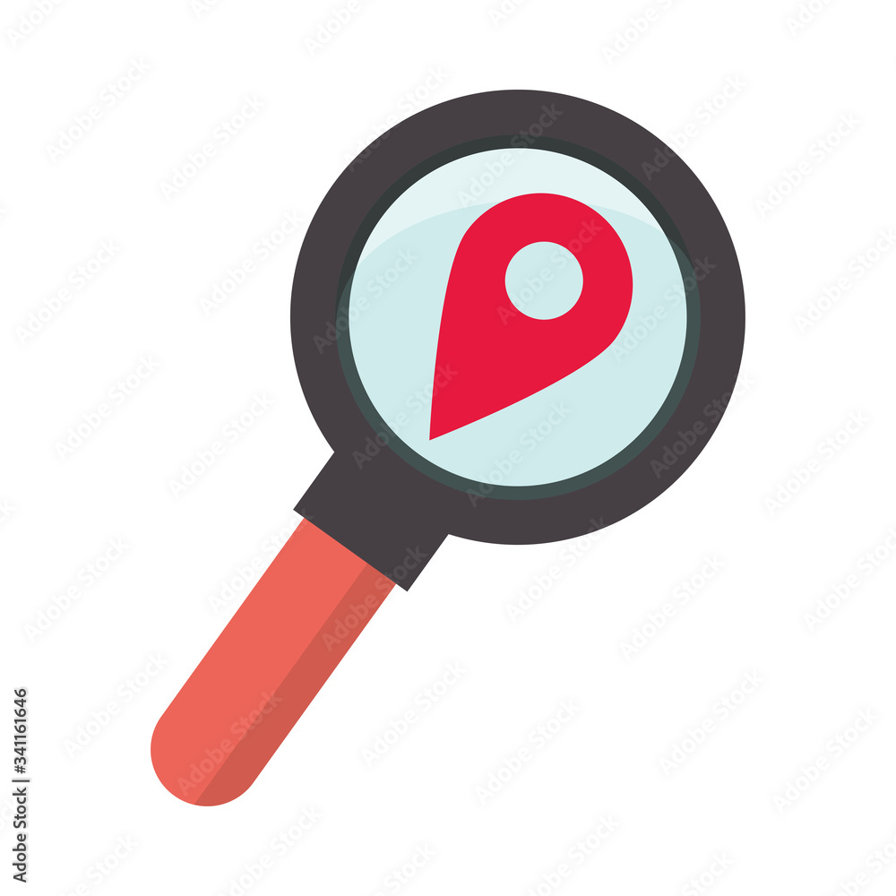 magnifying glass search with pin location magnifying glass search with pin location