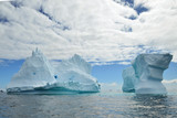 iceberg in antarctica aground near cost line