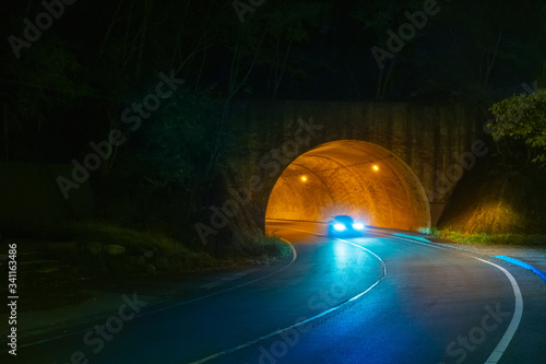 Highway in the evening. The...