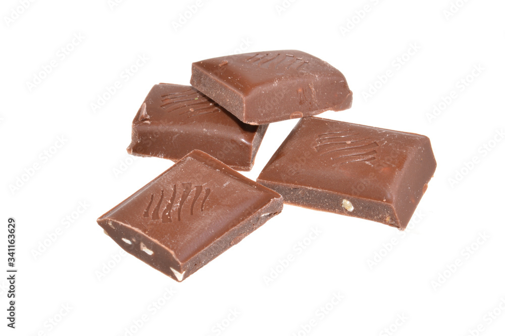 chocolate isolated on white background chocolate isolated on white background