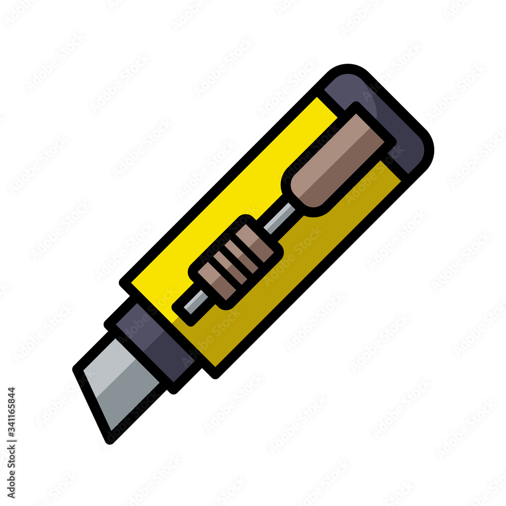 cutter knife - stationery icon vector design template cutter knife - stationery icon vector design template