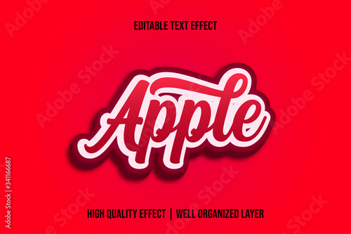 Red Apple Text Effect Style