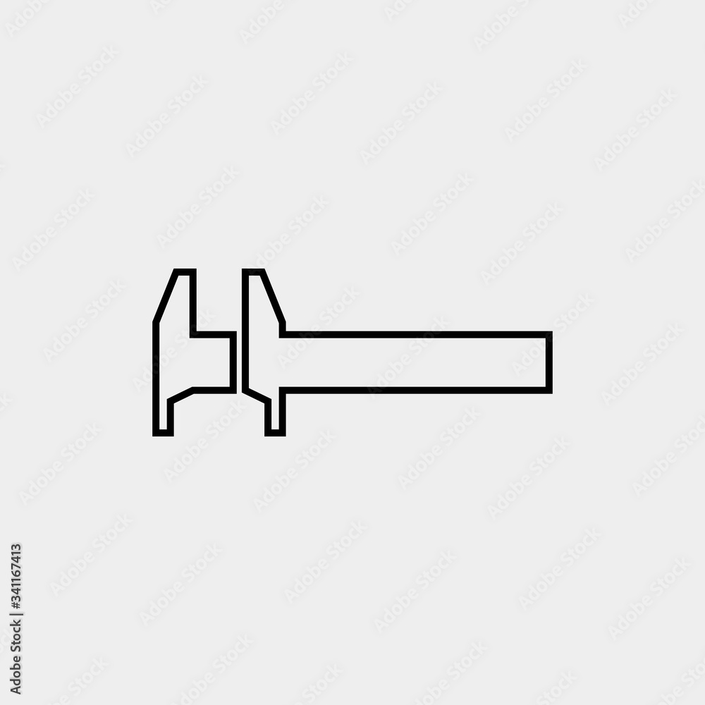 Obraz premium bonding rods icon vector illustration and symbol for website and graphic design