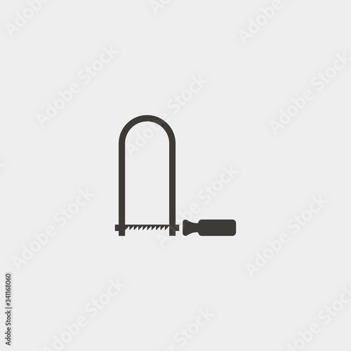 fretsaw icon vector illustration and symbol for website and graphic design