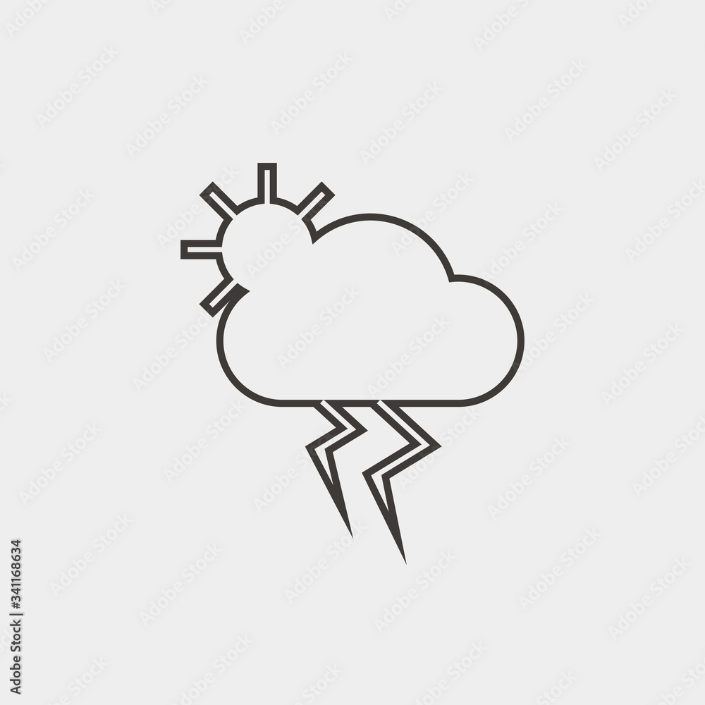 lightning sun icon vector illustration and symbol for website and graphic design lightning sun icon vector illustration and symbol for website and graphic design