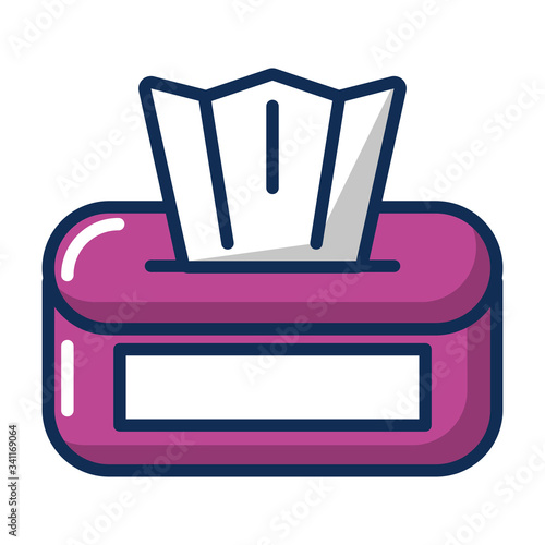 damp cloths packing isolated icon