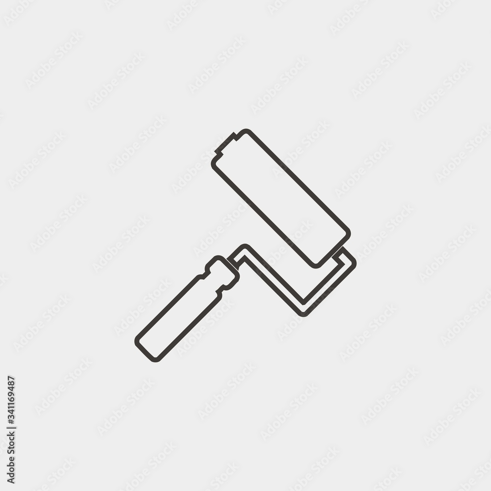 roller paint brush icon vector illustration and symbol for website and graphic design roller paint brush icon vector illustration and symbol for website and graphic design