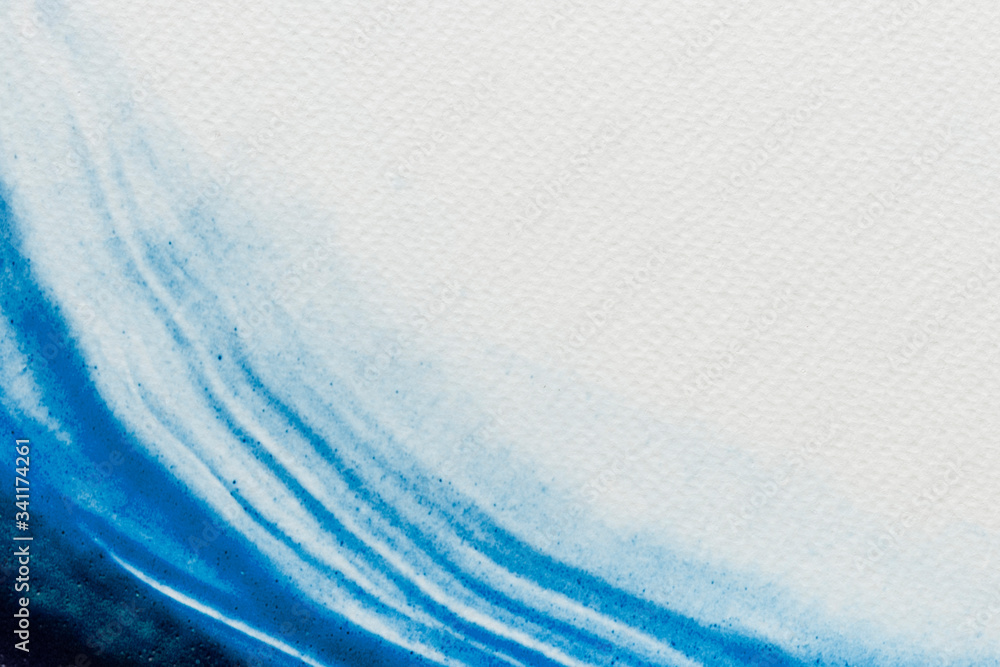 Blue paint on a canvas Blue paint on a canvas