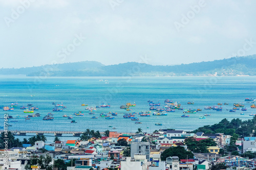 Aerial view of Duong Dong town, Phu Quoc island, Vietnam. © Hien Phung