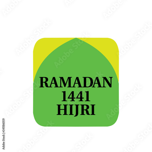 Ramadan 1441 Hijri logo template design vector photo