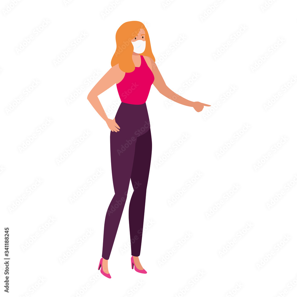 business woman using face mask isolated icon vector illustration design business woman using face mask isolated icon vector illustration design