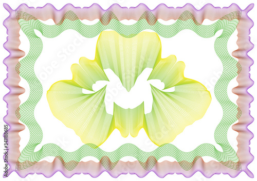Guilloche radial symmerty pattern watermark creative design. Use it for diploma, document or certificate creation. Vector illustration.