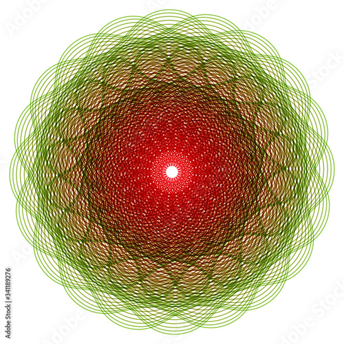 Guilloche radial symmerty pattern watermark creative design. Use it for diploma, document or certificate creation. Vector illustration. photo
