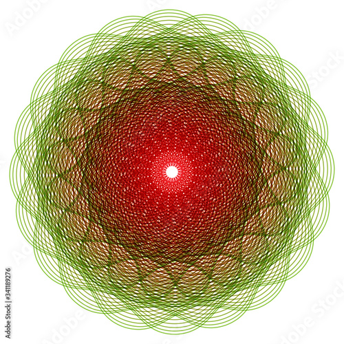 Guilloche radial symmerty pattern watermark creative design. Use it for diploma, document or certificate creation. Vector illustration.