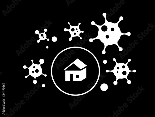 Poster for protection allergy bacteria, medical healthcare, microbiology. Disease germ, pathogenic organism, infectious micro virology. Vector illustration in cartoon style.
