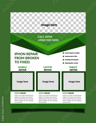 Smartphone Repair Service Flyer design photo