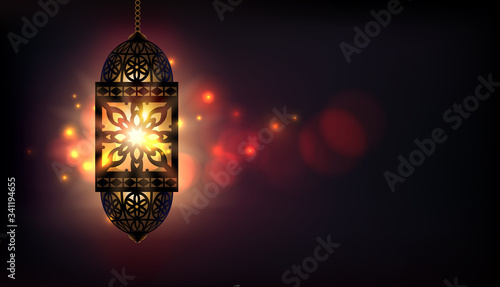 Poster for muslim religion holiday. Vector illustration.