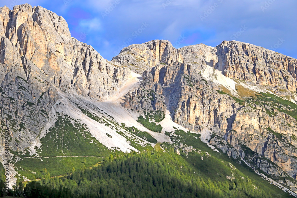 Dolomites landscape. Italian alps. Summer time, nature.