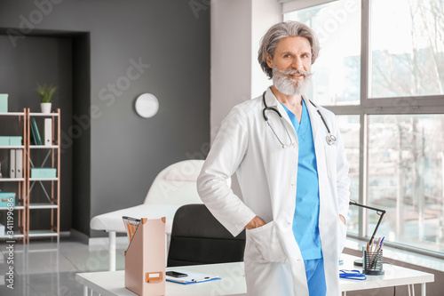Portrait of senior male doc...