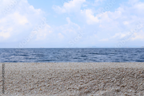 Sand of the beach with sea view and have copy space.