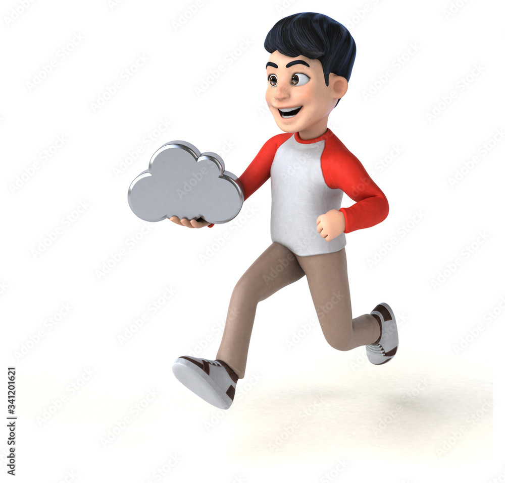 Fun 3D Asian teenager with a manga style Fun 3D Asian teenager with a manga style