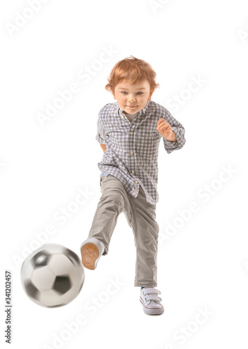 Cute little boy with soccer...