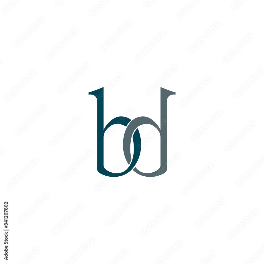 Letter bd logo template with minimalist look isolated on white background Letter bd logo template with minimalist look isolated on white background