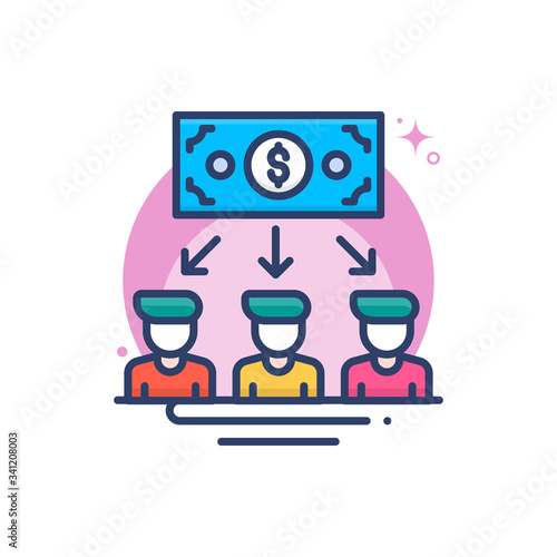 employees wages Vector Icon