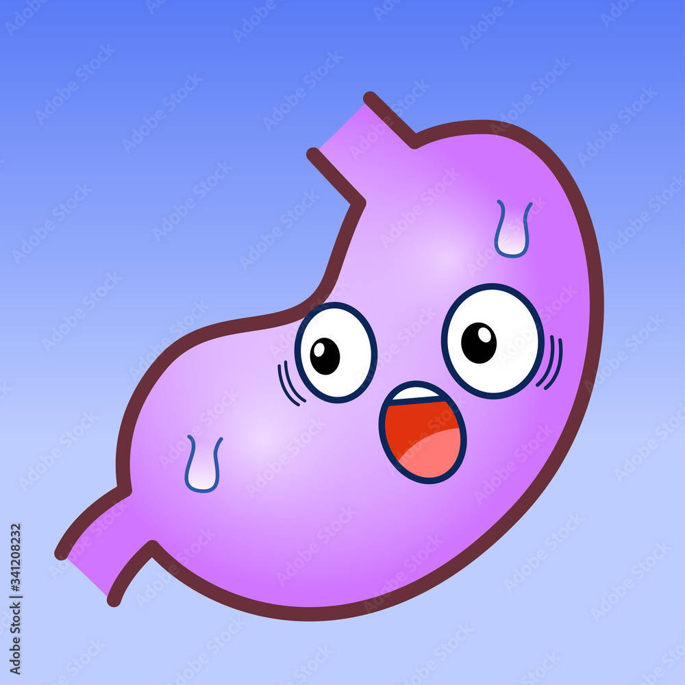 Naklejka premium 胃のキャラクター