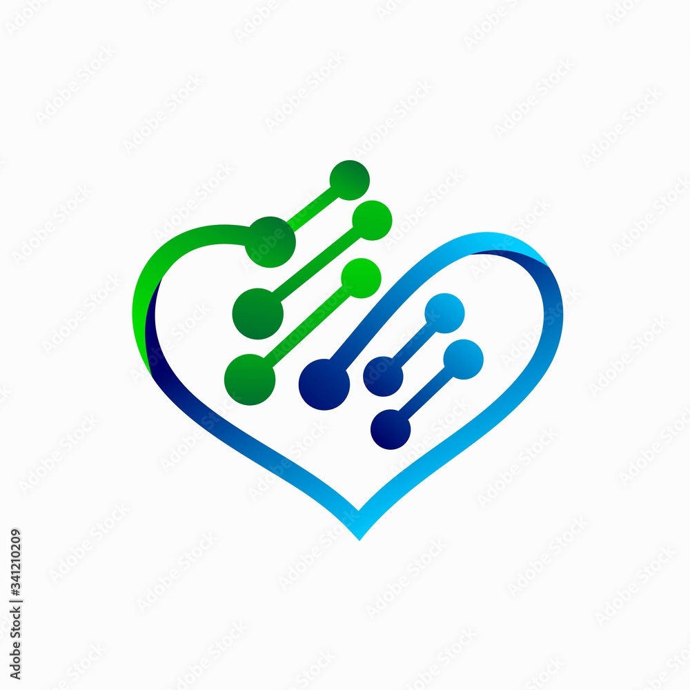 DNA abstract logo design, love vector logo DNA abstract logo design, love vector logo