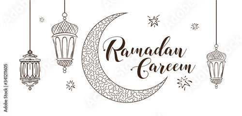 Poster for muslim religion holiday. Vector illustration.