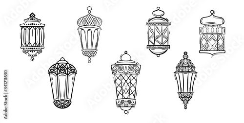 Poster for muslim religion holiday. Vector illustration.