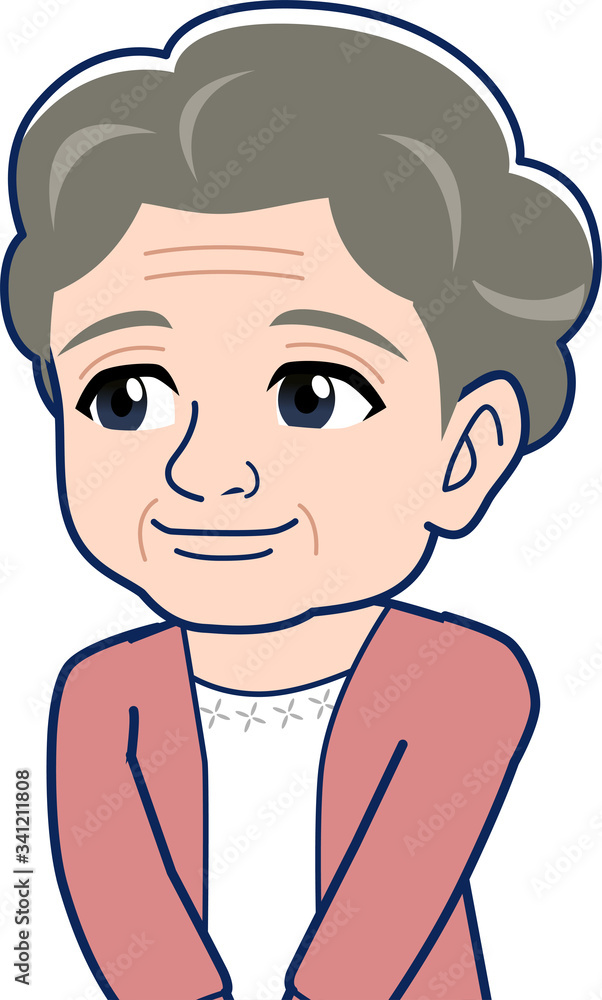 白髪のおばあさん 白髪のおばあさん