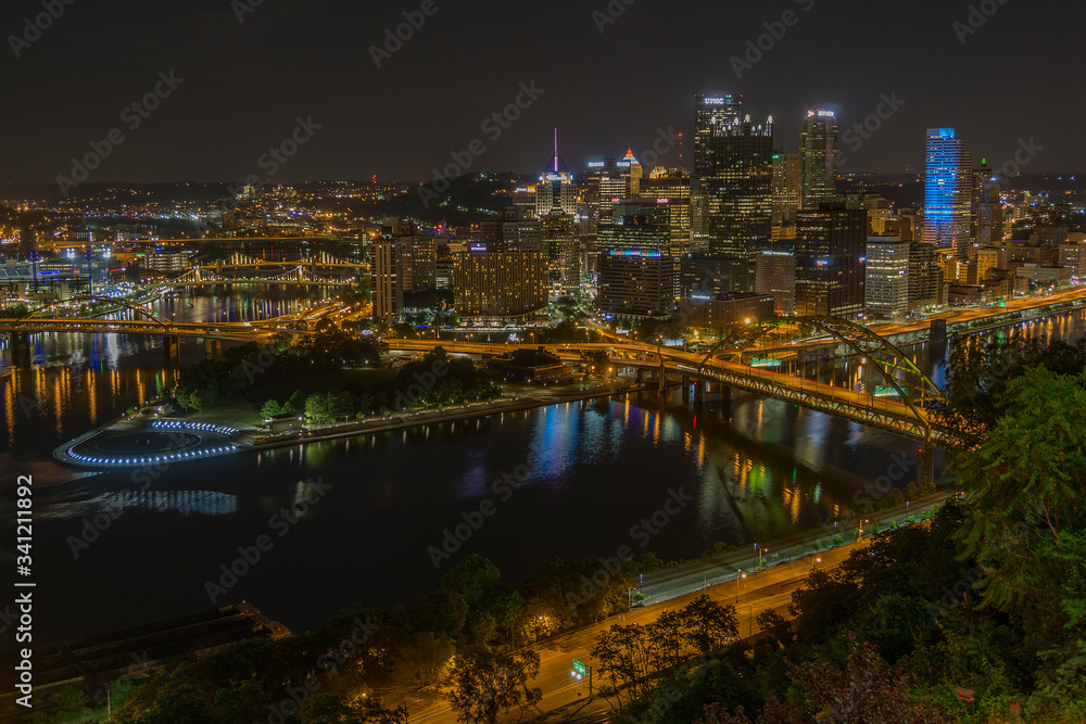 Pittsburgh Skyline at night From Mount Washington