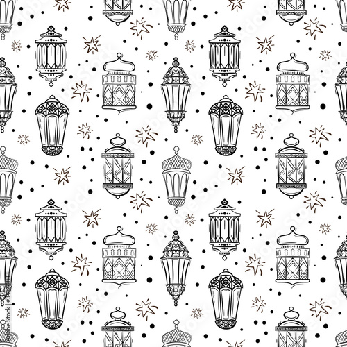 Poster for muslim religion holiday. Vector illustration.