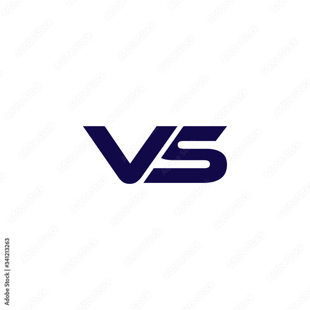 Initial VS Letter Logo Isolated on white background Initial VS Letter Logo Isolated on white background
