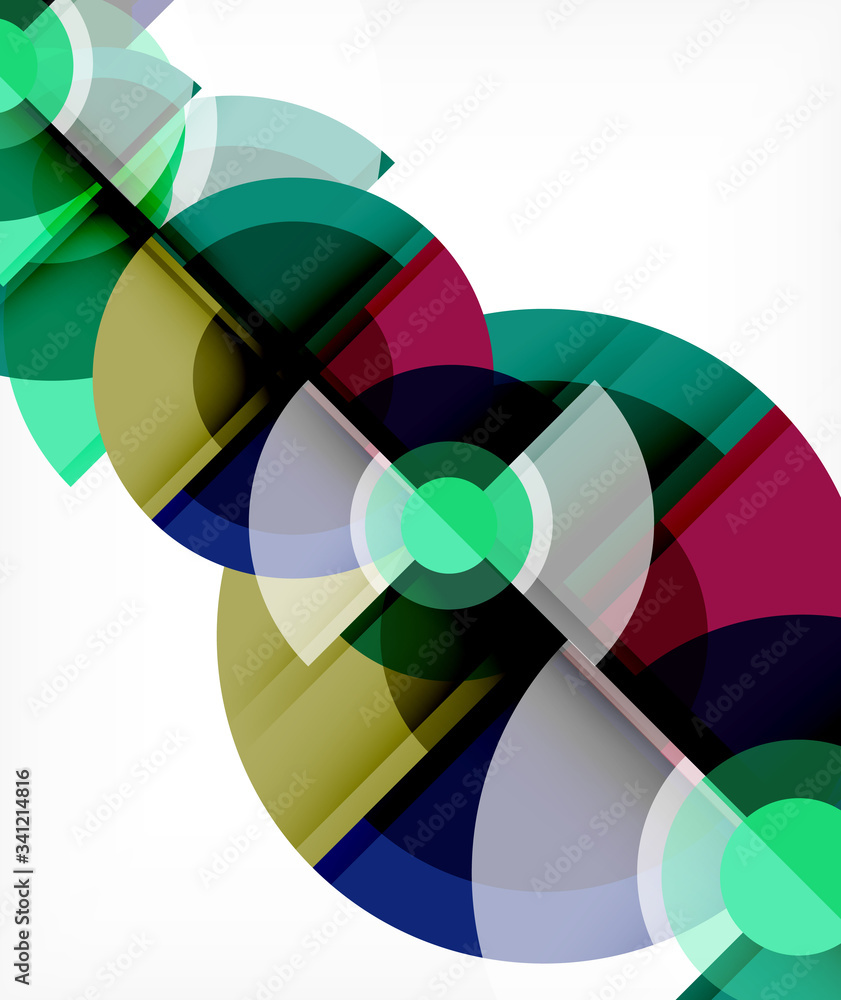 Abstract background, circle and triangle design round shapes overlapping. Geometric trendy template. Vector Illustration For Wallpaper, Banner, Background, Card, Book Illustration, landing page Abstract background, circle and triangle design round shapes overlapping. Geometric trendy template. Vector Illustration For Wallpaper, Banner, Background, Card, Book Illustration, landing page