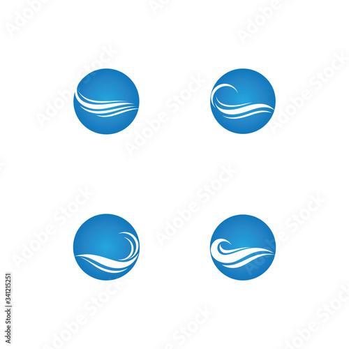 Water wave logo icon illustration