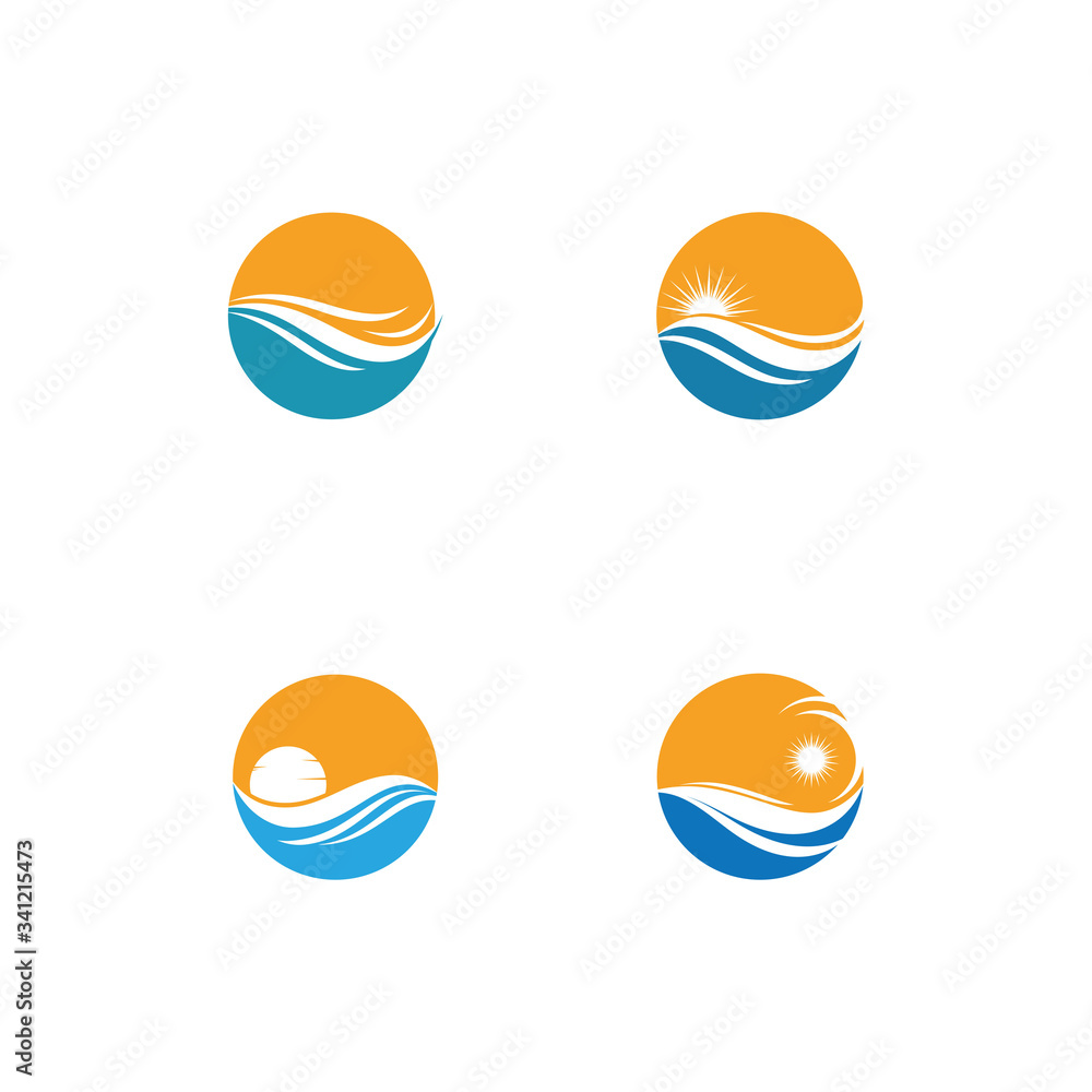 Water wave logo icon illustration Water wave logo icon illustration