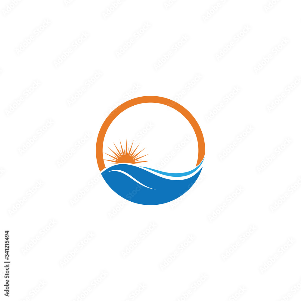 Water wave logo icon illustration Water wave logo icon illustration