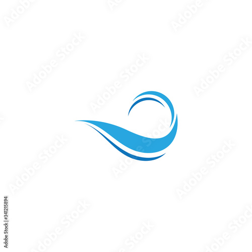 Water wave logo icon illustration
