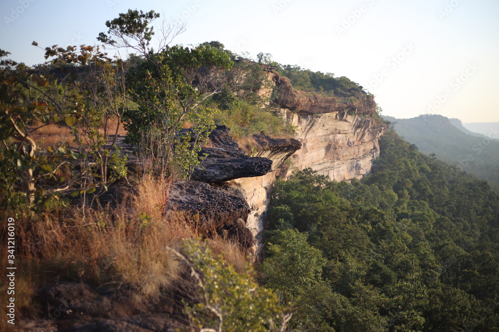 Cliff at Pha Tam National Park, Ubon Ratchathani, Thailand.