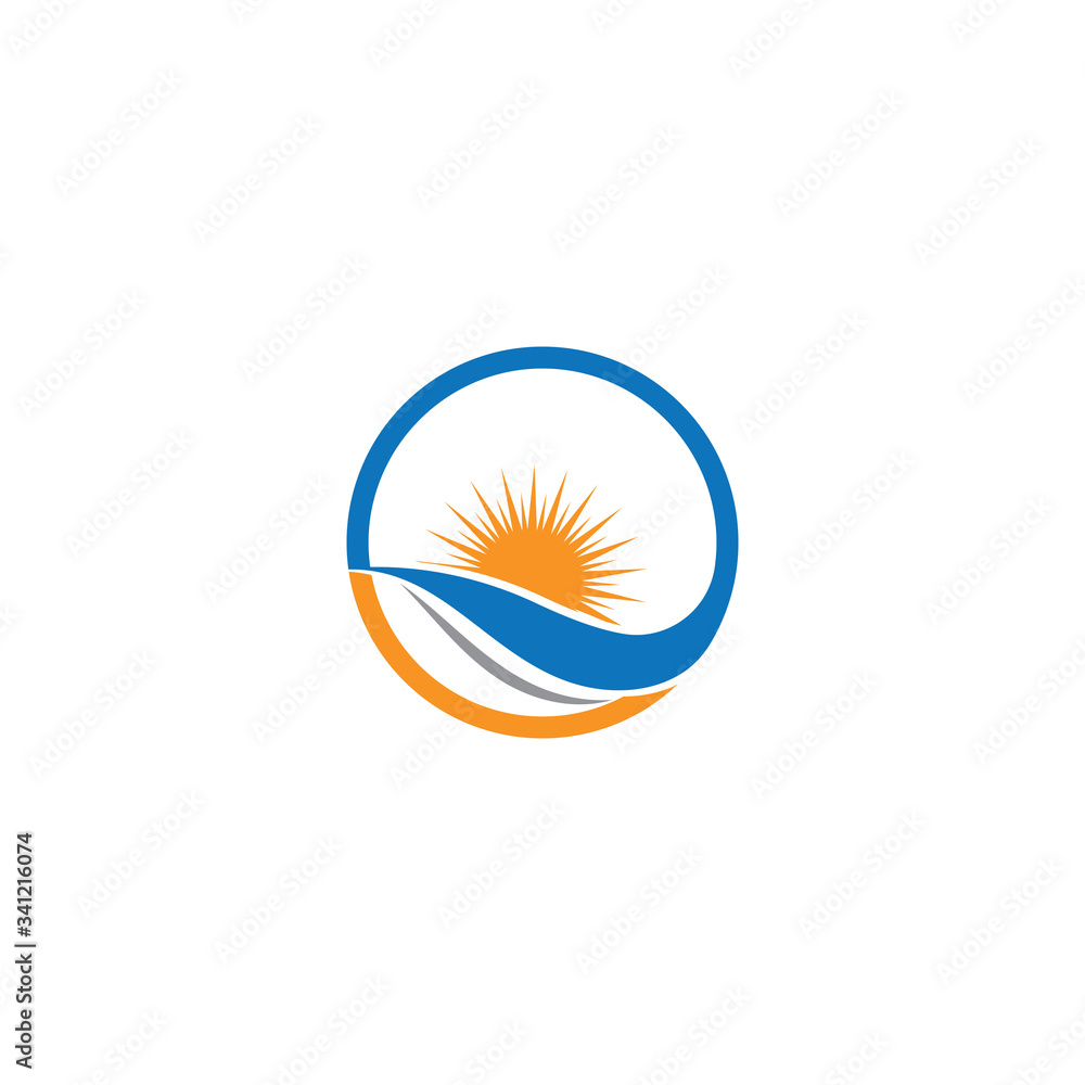 Water wave logo icon illustration Water wave logo icon illustration