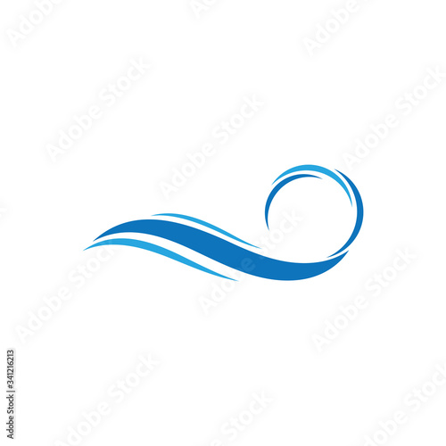 Water wave logo icon illustration